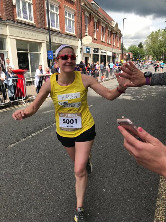 Karen Martin running a half marathon